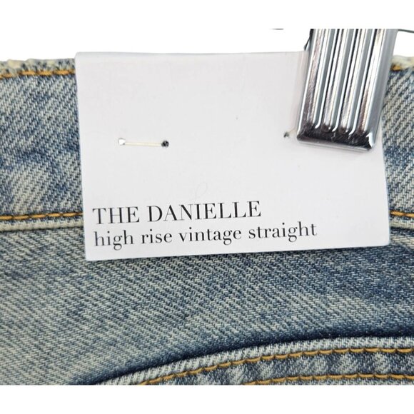 NWT WeWoreWhat The Danielle High Rise Vintage Straight Jeans 27 4 Light Wash - Picture 5 of 11